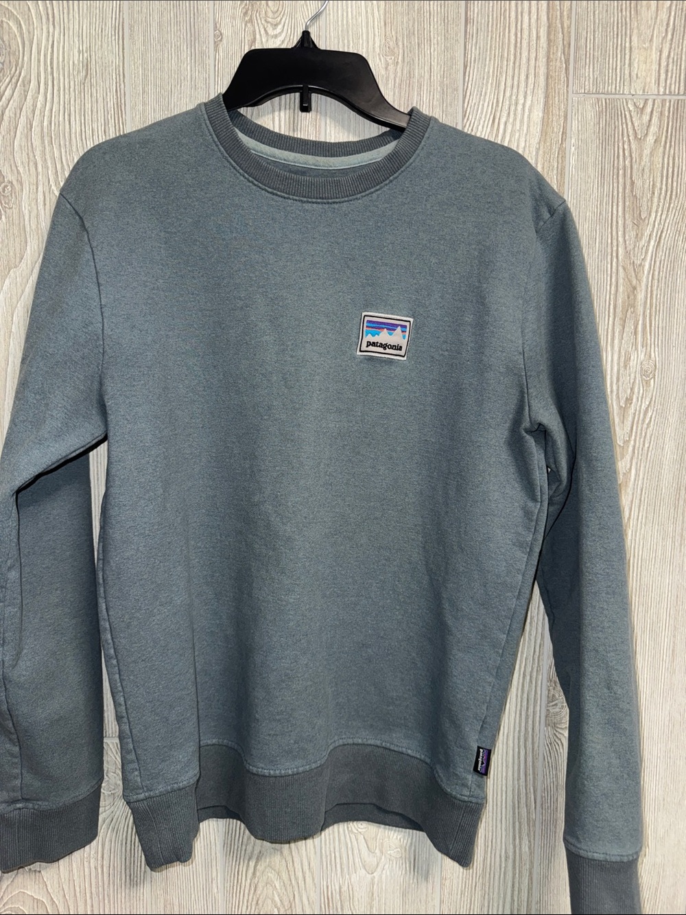 Patagonia Men’s Dusty Blue Crewneck Sweatshirt